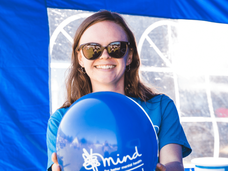 MIND charity fundraising and providing information about mental health support