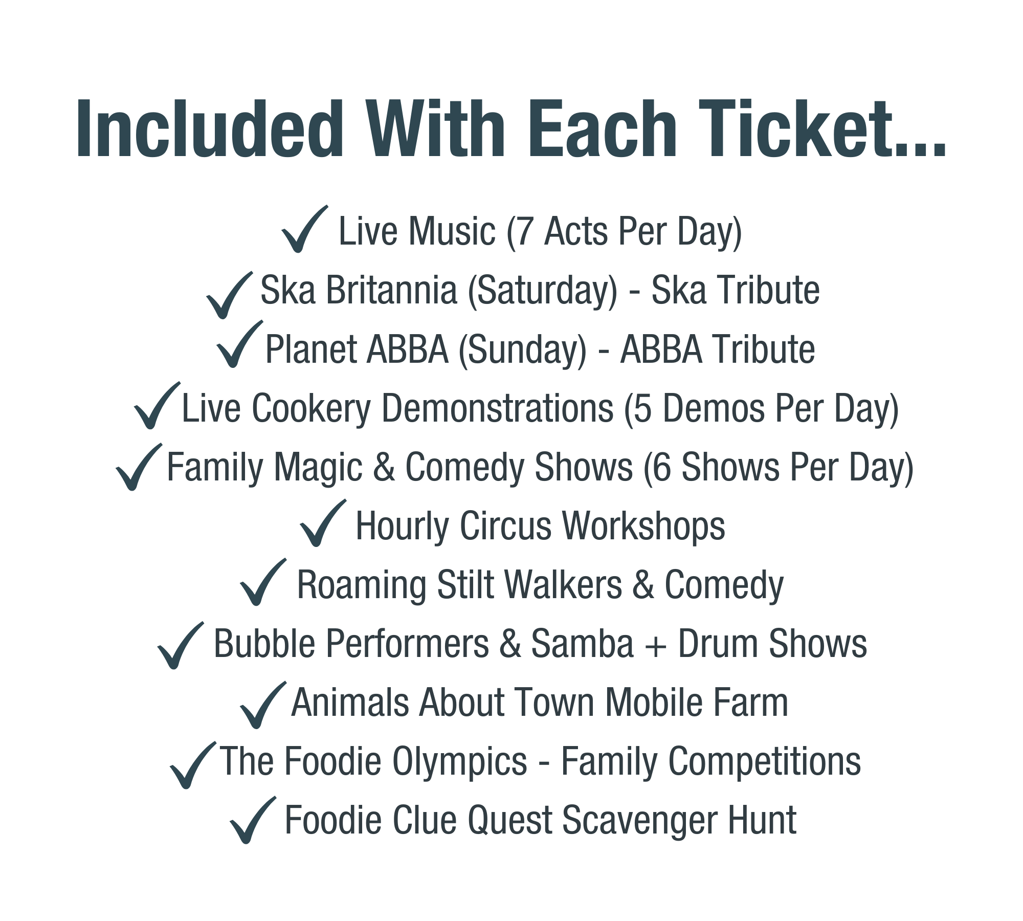 Included with each ticket (free)