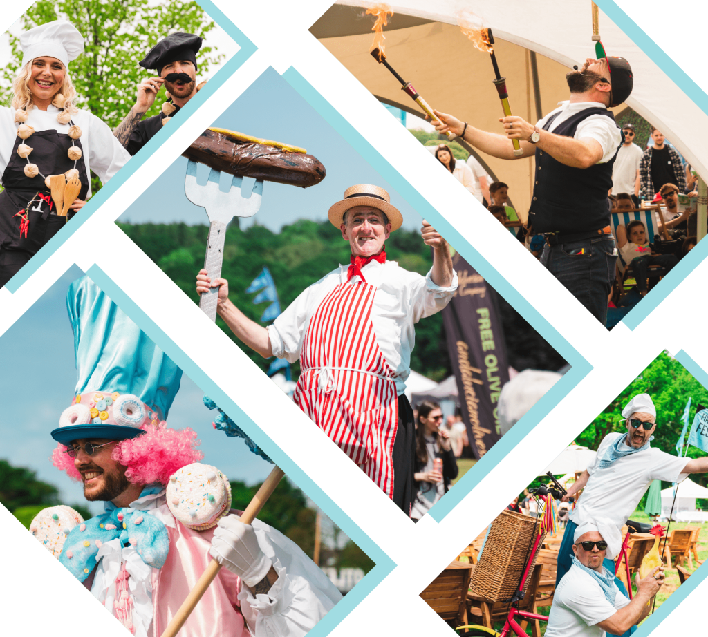 Live family entertainment - stilt walkers, magicians, and performing arts